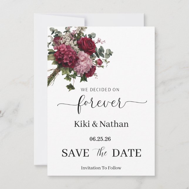 Carte de sauvegarde de mariage (Devant)