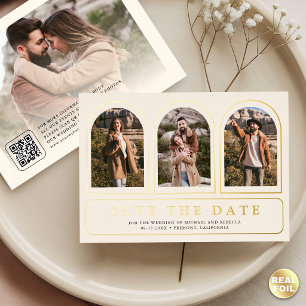 Carte de sauvegarde de mariage à code QR photo Cre