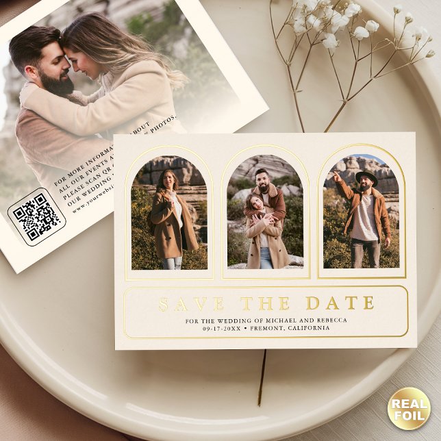 Carte de sauvegarde de mariage à code QR photo Cre (Créateur téléchargé)