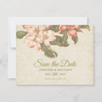 Carte de sauvegarde de mariage à la fleur de pommi