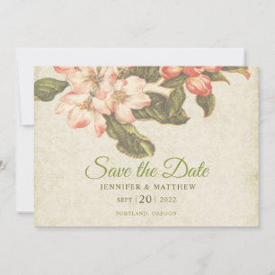 Carte de sauvegarde de mariage à la fleur de pommi