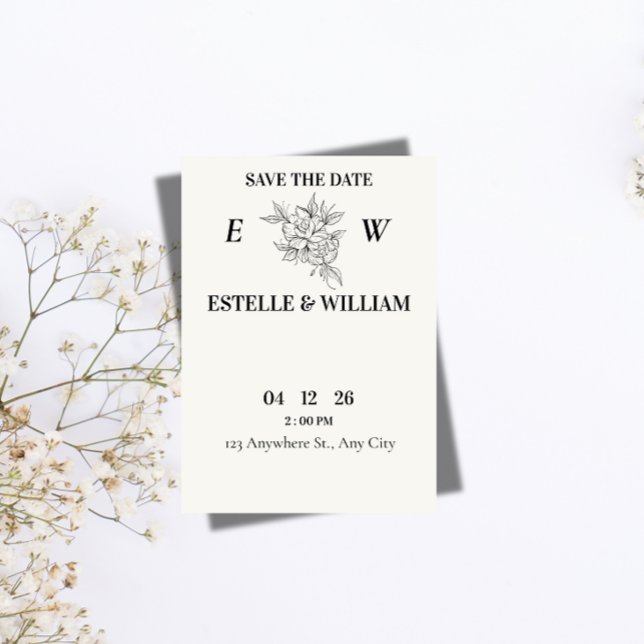 Carte de sauvegarde de mariage Art Déco  (Créateur téléchargé)