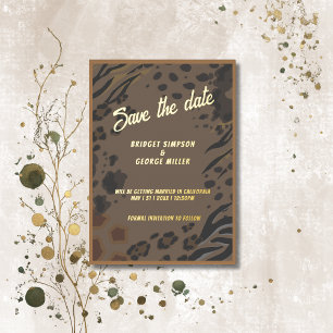 carte de sauvegarde de mariage d'animal sauvage ma