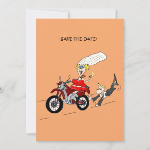 Carte de sauvegarde de mariage de motard drôle – M