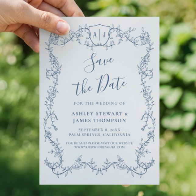 Carte de sauvegarde de mariage en acier bleu de Ro (Créateur téléchargé)