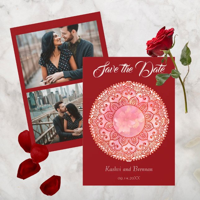 Carte de sauvegarde de mariage Mehndi magnifique (Créateur téléchargé)