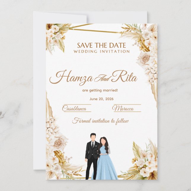 Carte de sauvegarde de mariage pour la première fo (Devant)