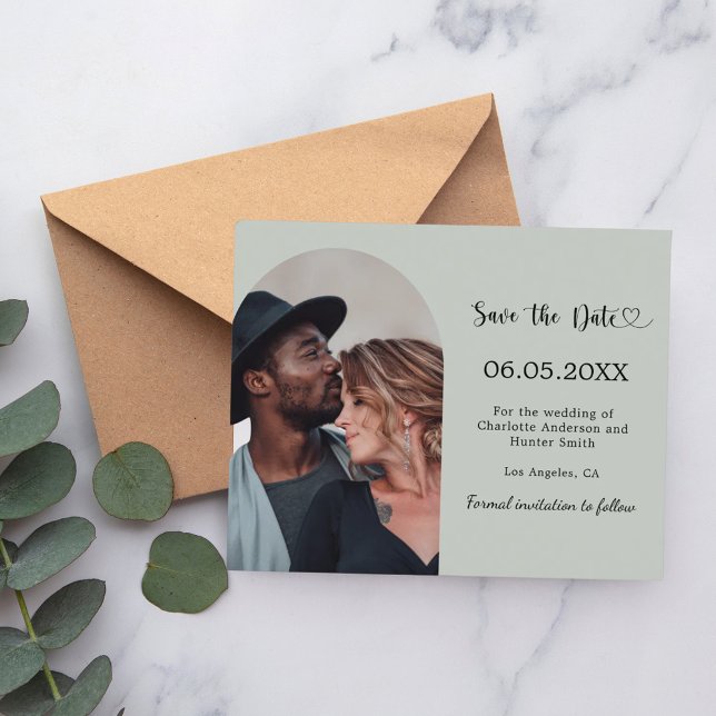Carte de Save the Date de mariage avec arche en ve (Créateur téléchargé)