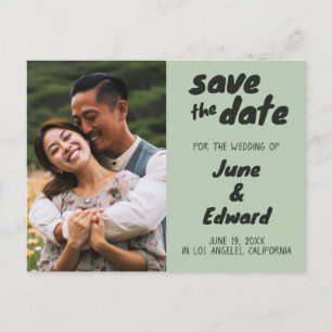 Carte de SAVE the DATE Invitation de Mariage avec 