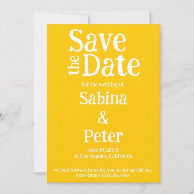 Carte de SAVE the DATE personnalisée avec photo po (Devant)