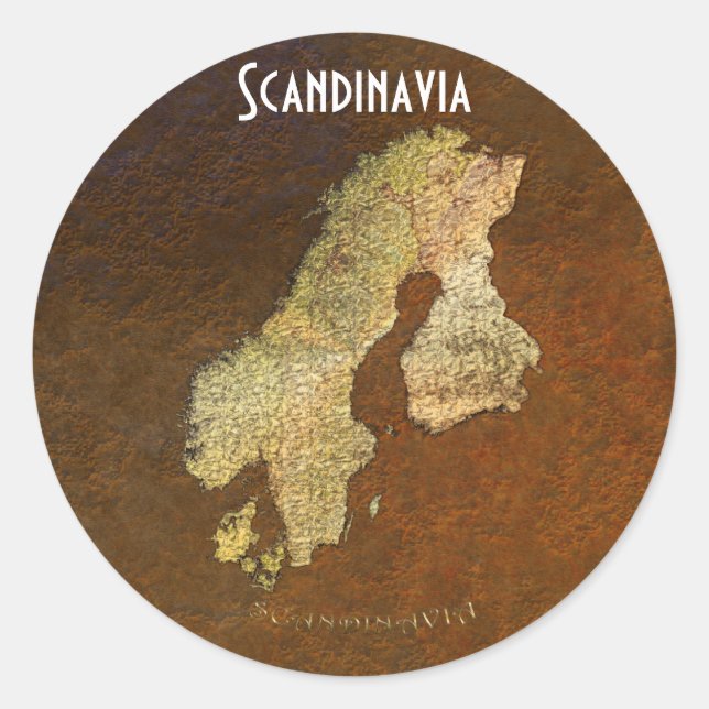 Carte de SCANDINAVIA sur Stickers BG en pierre de  (Devant)