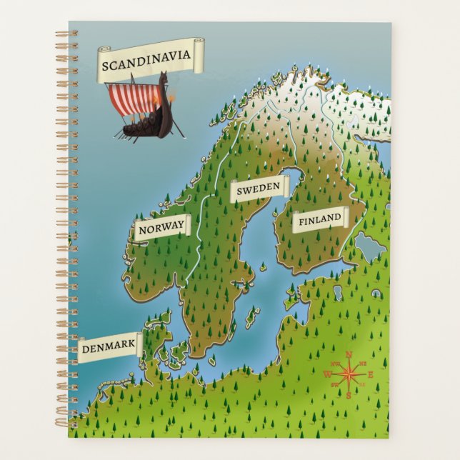 Carte De Scandinavie (Devant)