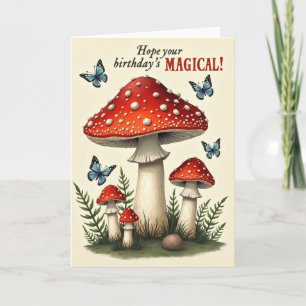 Carte de scène d'anniversaire Fungi