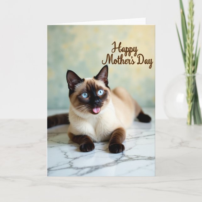 Carte de scène de chat pour la fête des mères (Devant)