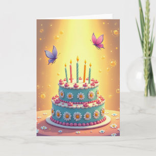 Carte de scène de dessert de célébration