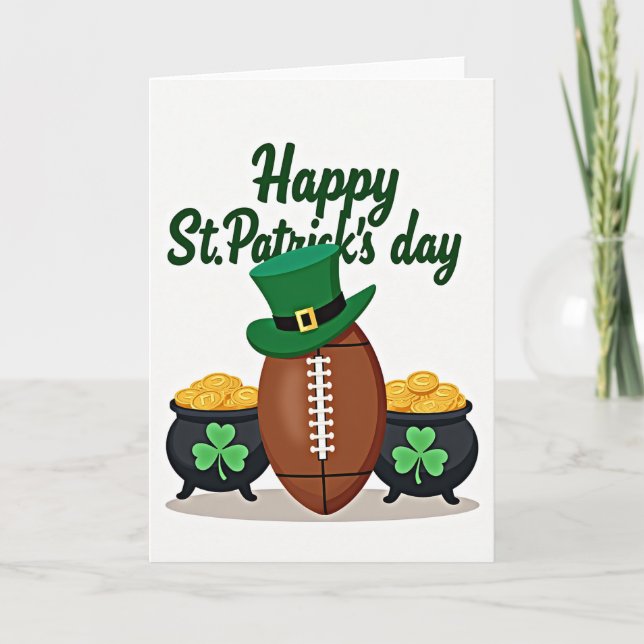 Carte de scène de football Shamrock (Devant)