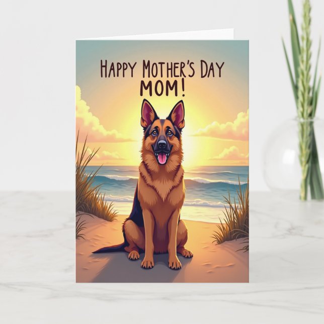 Carte de scène de la fête des mères pour chien côt (Devant)
