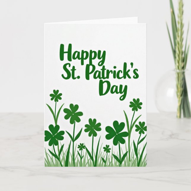 Carte de scène de la Saint-Patrick verte (Devant)