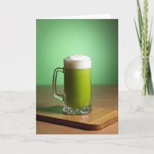 Carte de scène de mug en verre à lueur verte