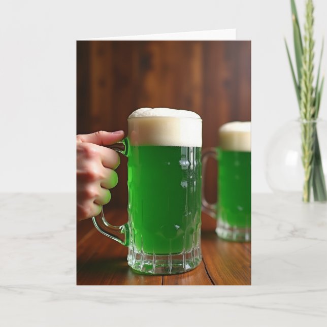 Carte de scène de toast Brews vert (Devant)