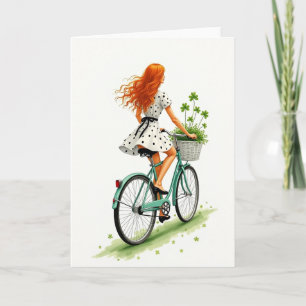 Carte de scène de vélo Lucky Ride