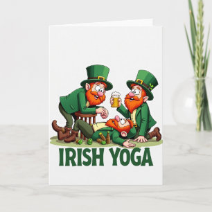 Carte de scène de yoga irlandais amusante