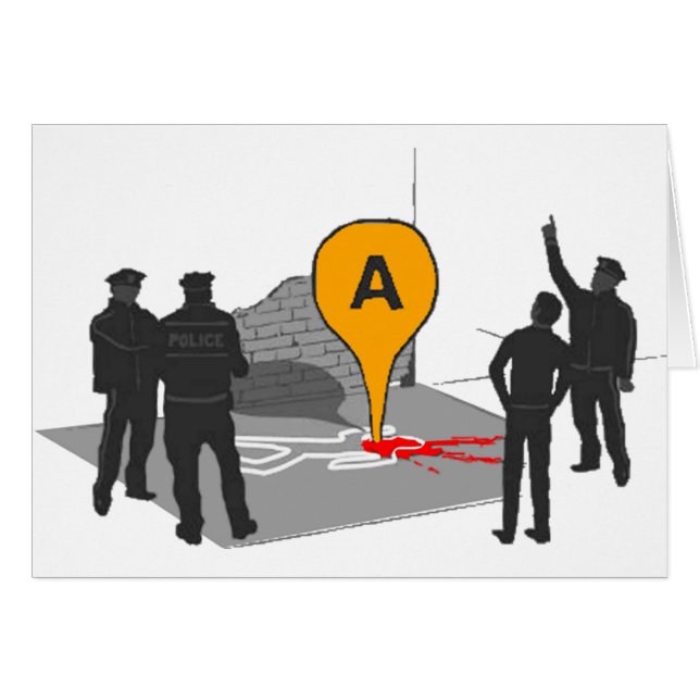 Carte de scène du crime avec le contour de police (Devant Horizontal)