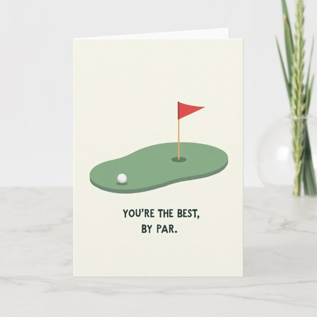Carte de scène Golf Fête des Pères (Devant)