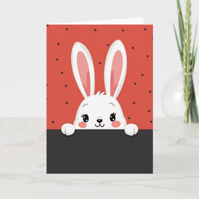Carte de scène mignonne d'ami qui regarde (Devant)