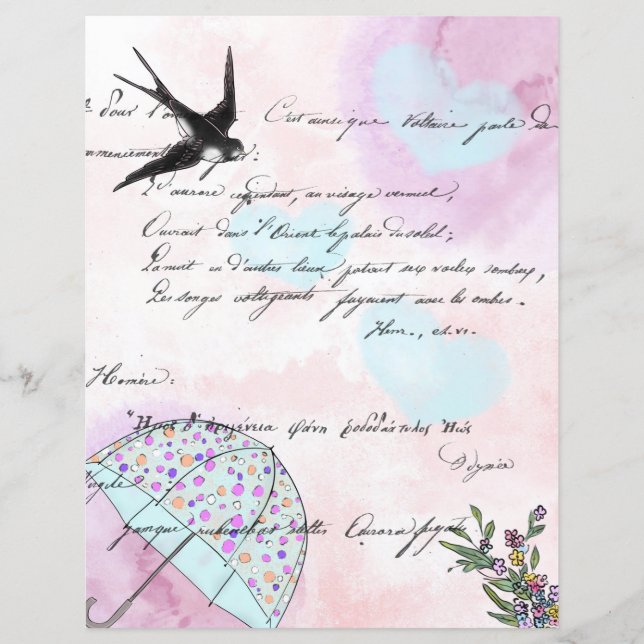 Carte de scrapbooking élégante et printanière à l' (Devant)