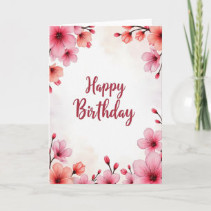 Carte de script à fleurs rayées