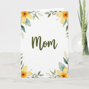 Carte de script de maman Olive Green