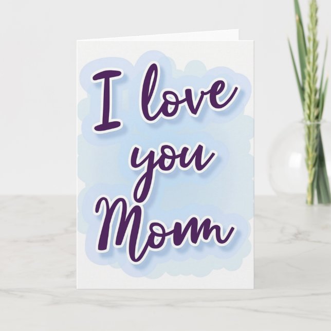 Carte de script 'Je t'aime maman' (Devant)