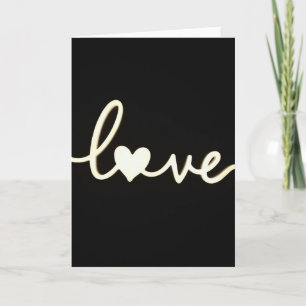 Carte de script lumineux illuminé d'amour