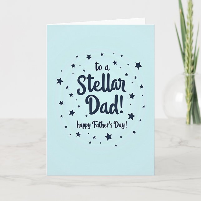 Carte de script Navy Stellar Dad (Devant)