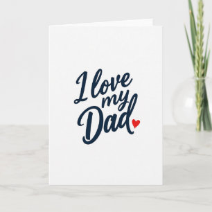 Carte de script Papa d'amour de la marine