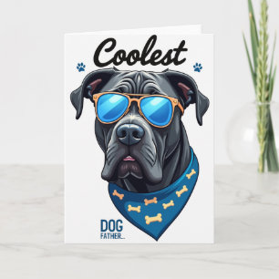 Carte de Script Papa le Plus Cool Canin