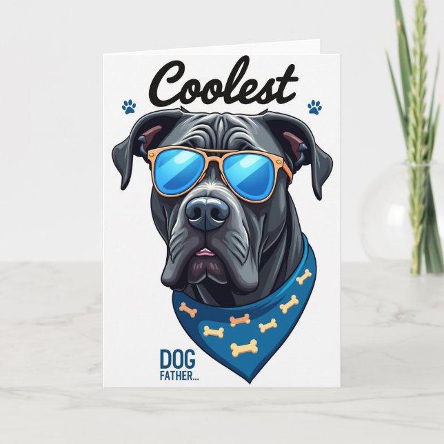 Carte de Script Papa le Plus Cool Canin (Devant)