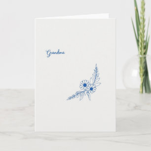 Carte de script pour grand-mères adorables