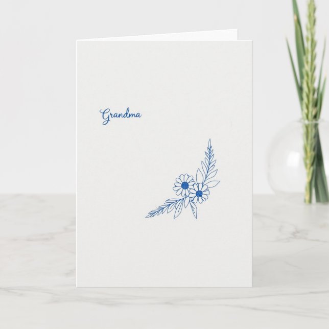 Carte de script pour grand-mères adorables (Devant)