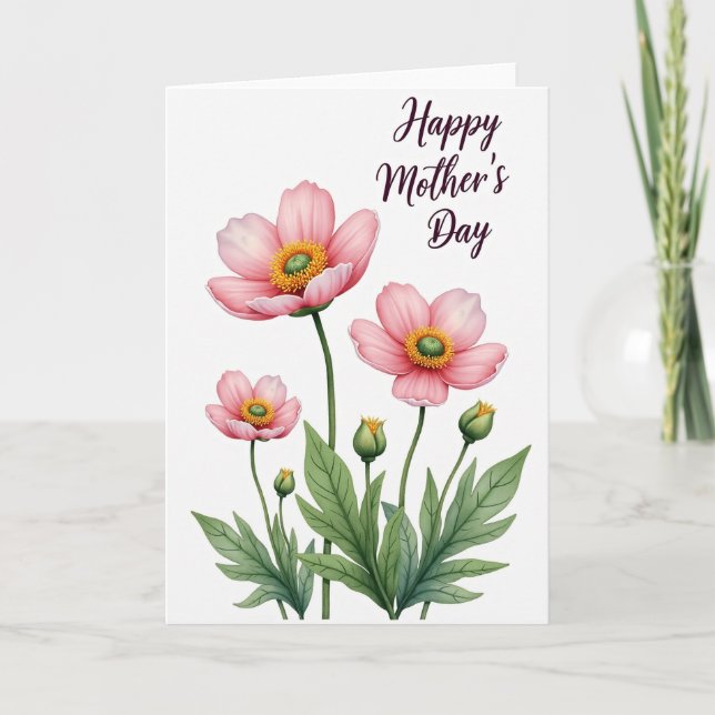 Carte de script pour la fête des mères Blossom (Devant)