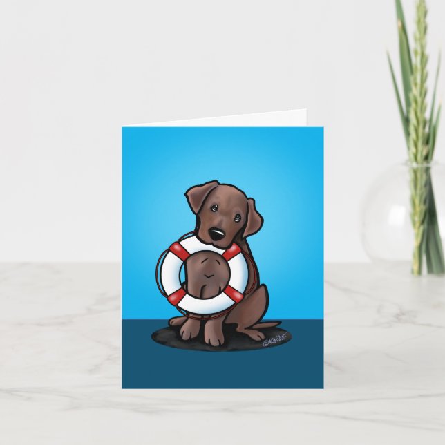 Carte de Secourt au chocolat Labrador (Devant)