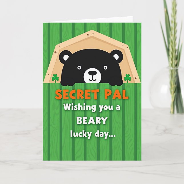 Carte de Secret Pal de Lucky Beary (Devant)