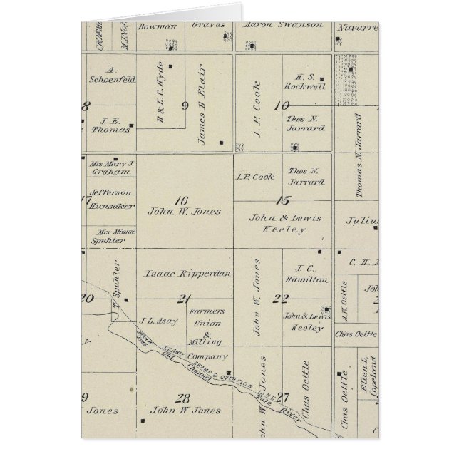 Carte de section du comté de T20S R26E Tulare (Devant)