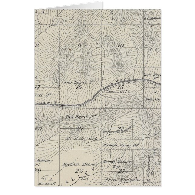 Carte de section du comté de T20S R28E Tulare (Devant)