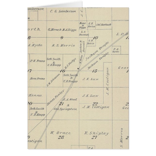 Carte de section du comté de T23S R23E Tulare (Devant)