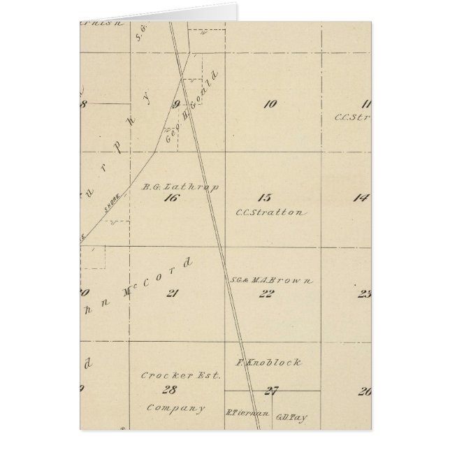 Carte de section du comté de T24S R24E Tulare (Devant)
