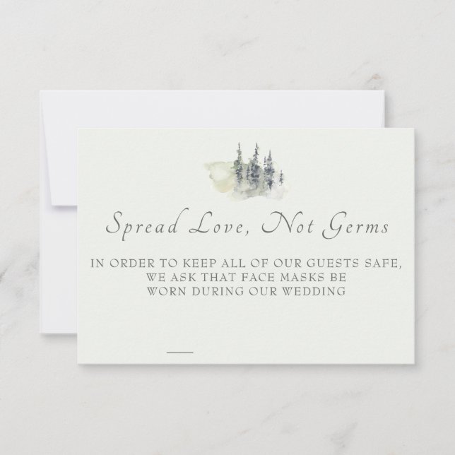 Carte de sécurité À feuillage persistant haute aqu (Devant)