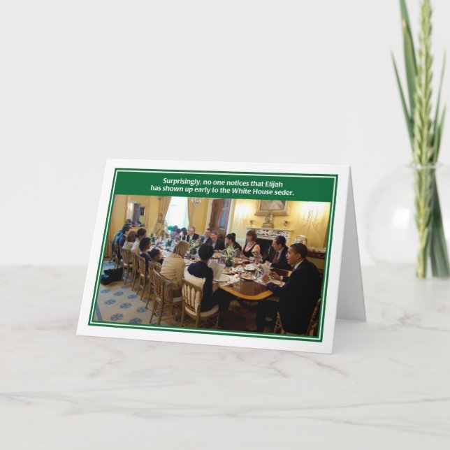 Carte de Seder de pâque de la Maison Blanche (Devant)