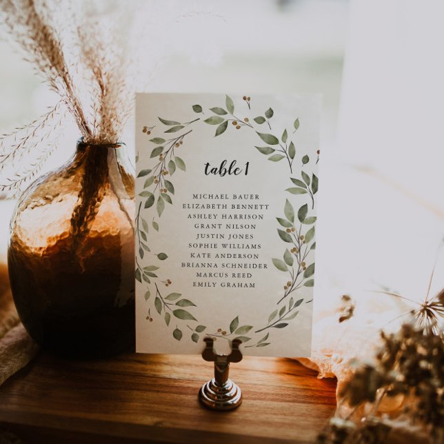 Carte de séjour minimaliste moderne pour table de  (Créateur téléchargé)